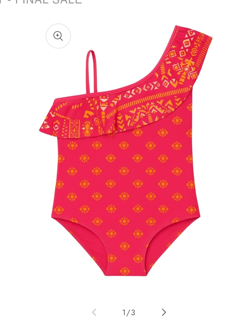 Little Kate Off-The-Shoulder One-Piece Swimsuit in Tribal Gone West